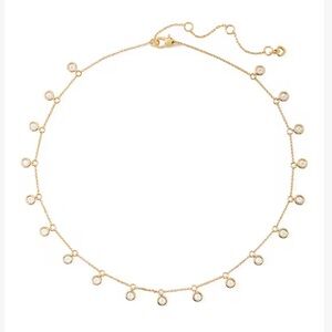 $148 Kate Spade On The Dot Scatter Necklace gold / clear